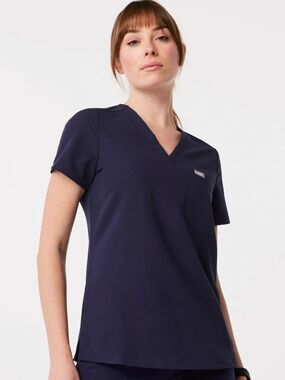 Women's Figs Catarina scrub top - navy - small